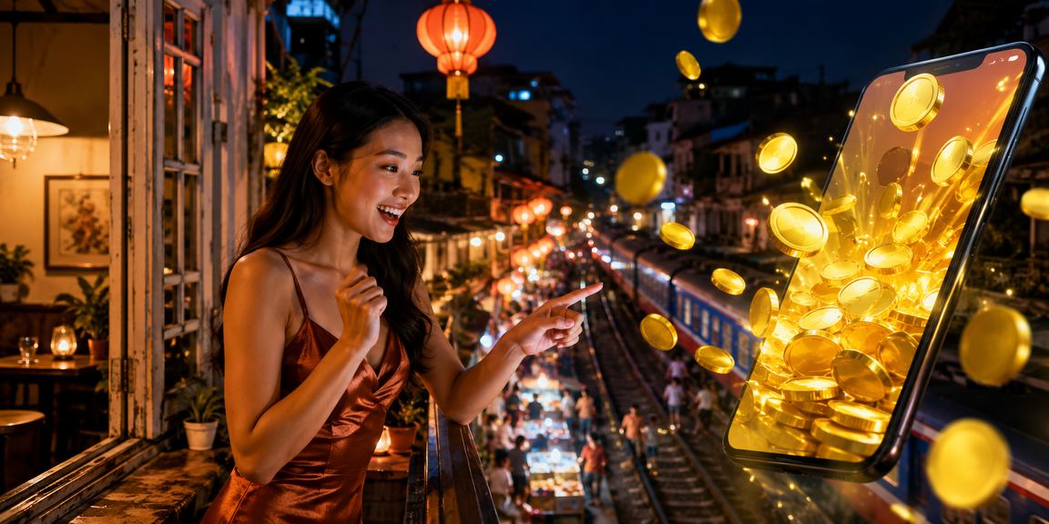Người dùng Hà Nội xem kèo thể thao trên điện thoại bên ly cà phê buổi sáng
